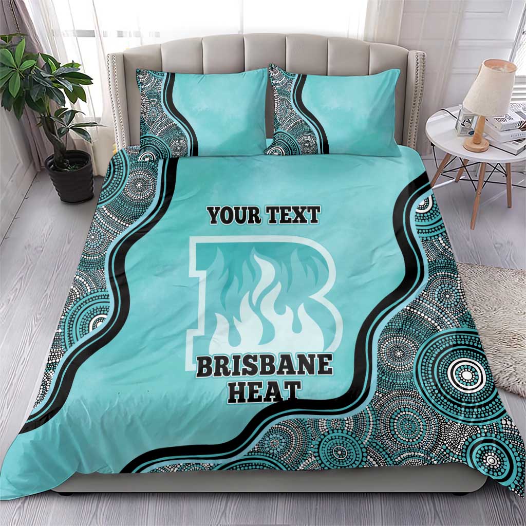 Custom Brisbane Heat Bedding Set Indigenous Art - Grunge Style