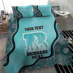 Custom Brisbane Heat Bedding Set Indigenous Art - Grunge Style