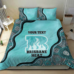 Custom Brisbane Heat Bedding Set Indigenous Art - Grunge Style