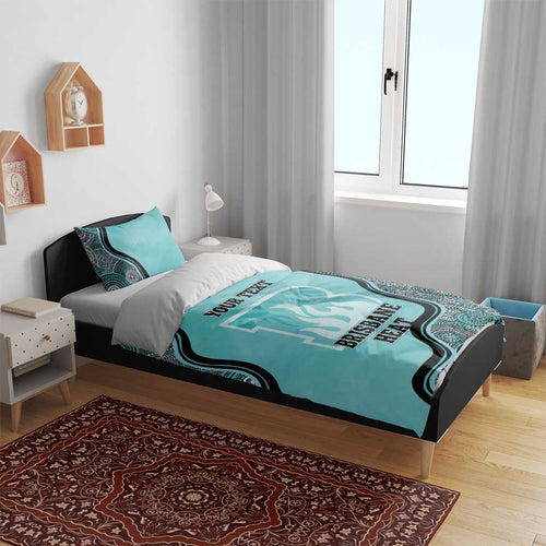 Custom Brisbane Heat Bedding Set Indigenous Art - Grunge Style