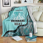 Custom Brisbane Heat Blanket Indigenous Art - Grunge Style