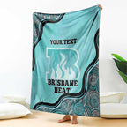 Custom Brisbane Heat Blanket Indigenous Art - Grunge Style