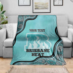 Custom Brisbane Heat Blanket Indigenous Art - Grunge Style