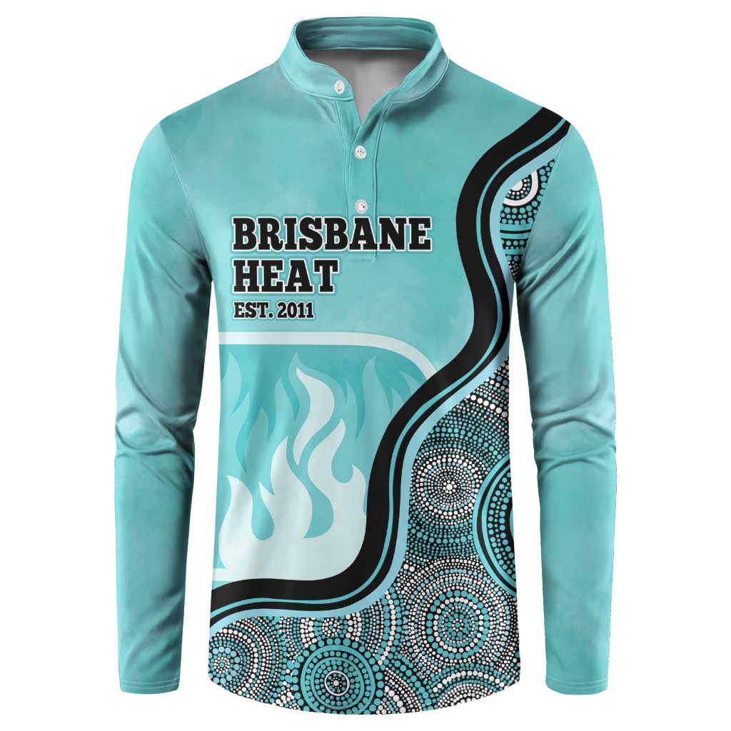 Custom Brisbane Heat Button Sweatshirt Indigenous Art - Grunge Style