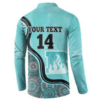 Custom Brisbane Heat Button Sweatshirt Indigenous Art - Grunge Style