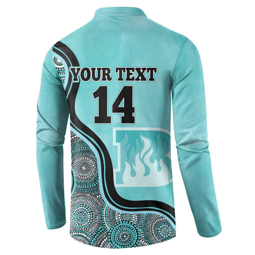 Custom Brisbane Heat Button Sweatshirt Indigenous Art - Grunge Style