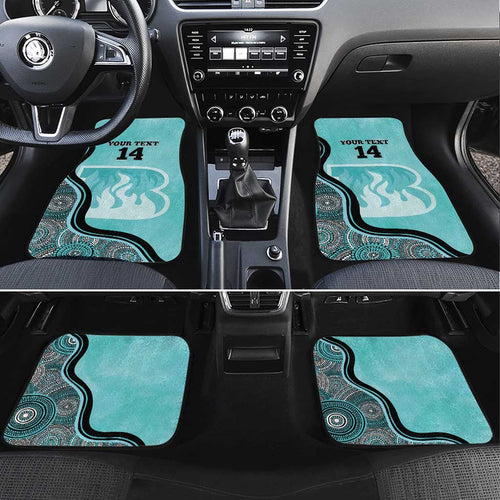 Custom Brisbane Heat Car Mats Indigenous Art - Grunge Style