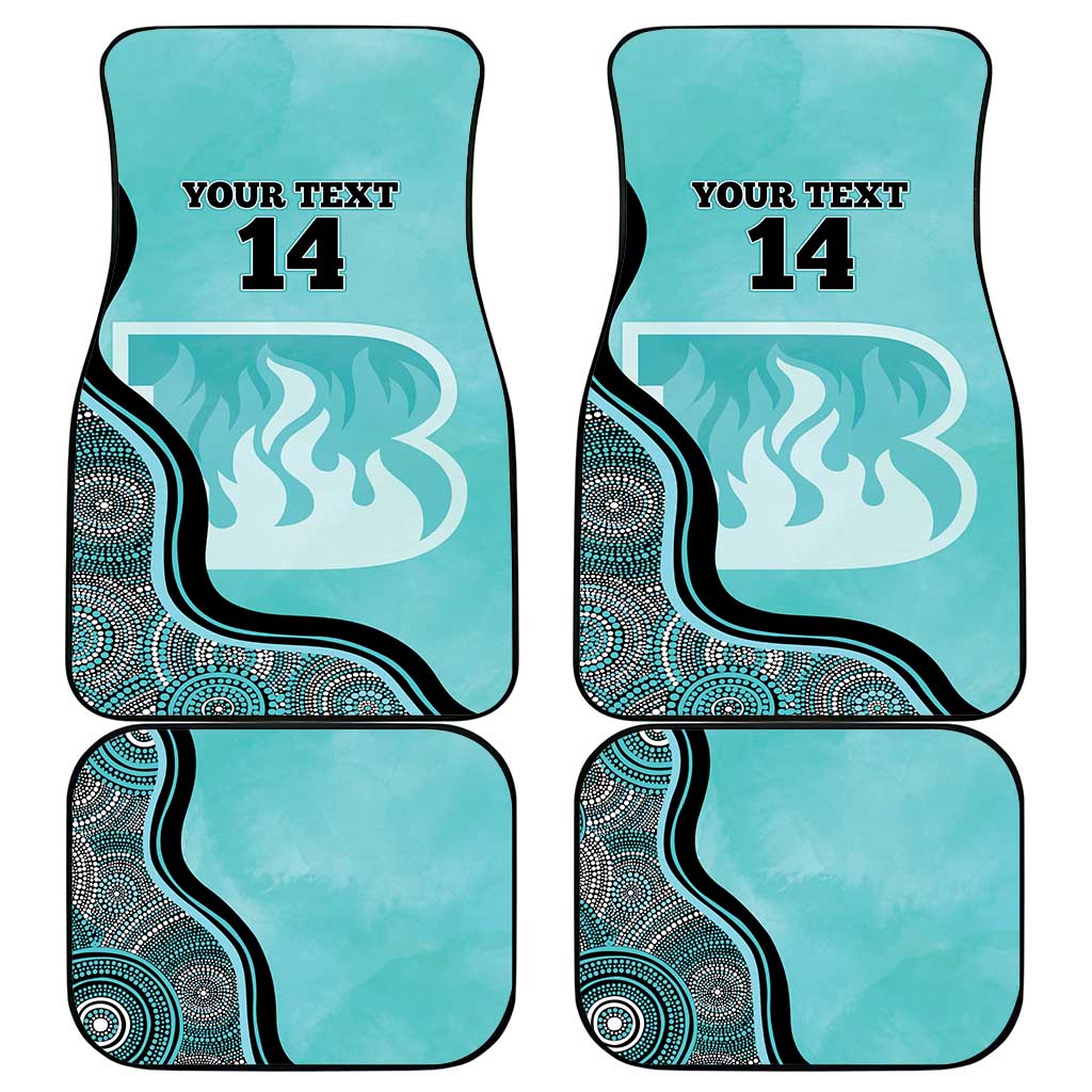 Custom Brisbane Heat Car Mats Indigenous Art - Grunge Style