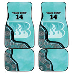 Custom Brisbane Heat Car Mats Indigenous Art - Grunge Style