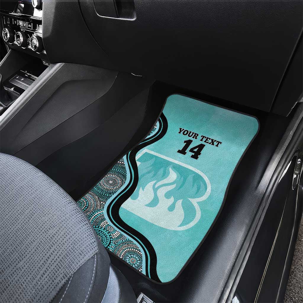 Custom Brisbane Heat Car Mats Indigenous Art - Grunge Style