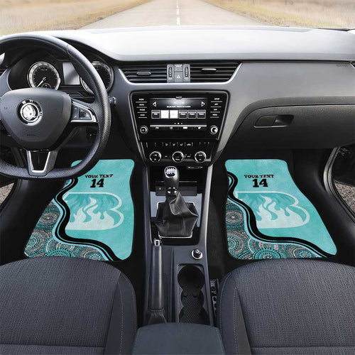 Custom Brisbane Heat Car Mats Indigenous Art - Grunge Style
