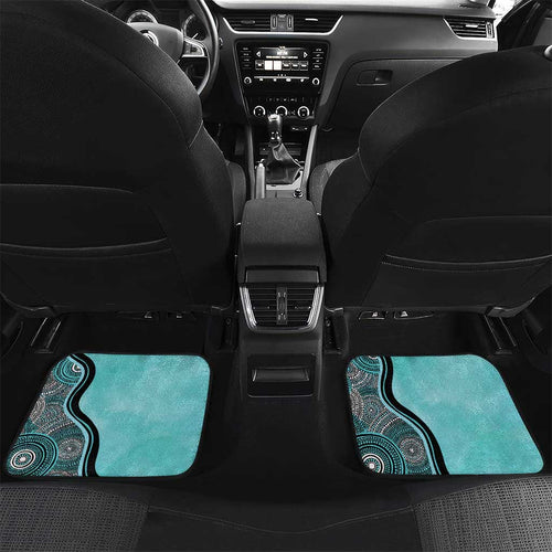 Custom Brisbane Heat Car Mats Indigenous Art - Grunge Style