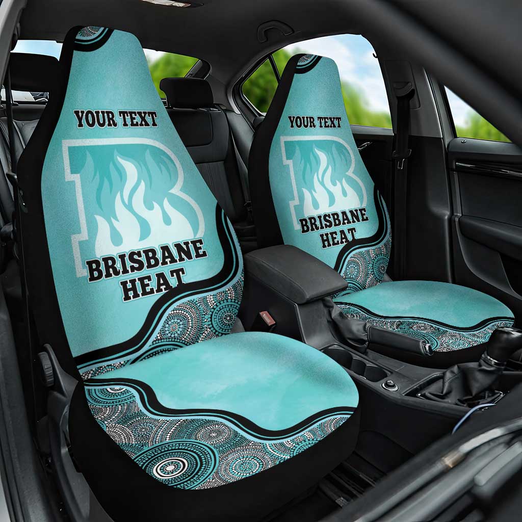 Custom Brisbane Heat Car Seat Cover Indigenous Art - Grunge Style