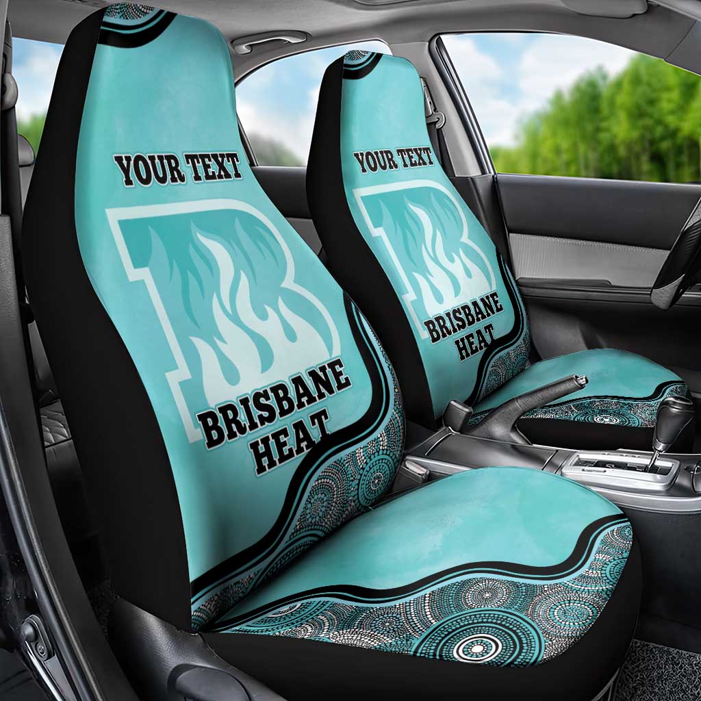 Custom Brisbane Heat Car Seat Cover Indigenous Art - Grunge Style