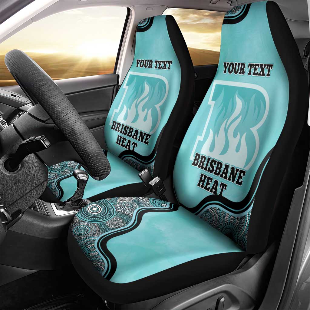 Custom Brisbane Heat Car Seat Cover Indigenous Art - Grunge Style