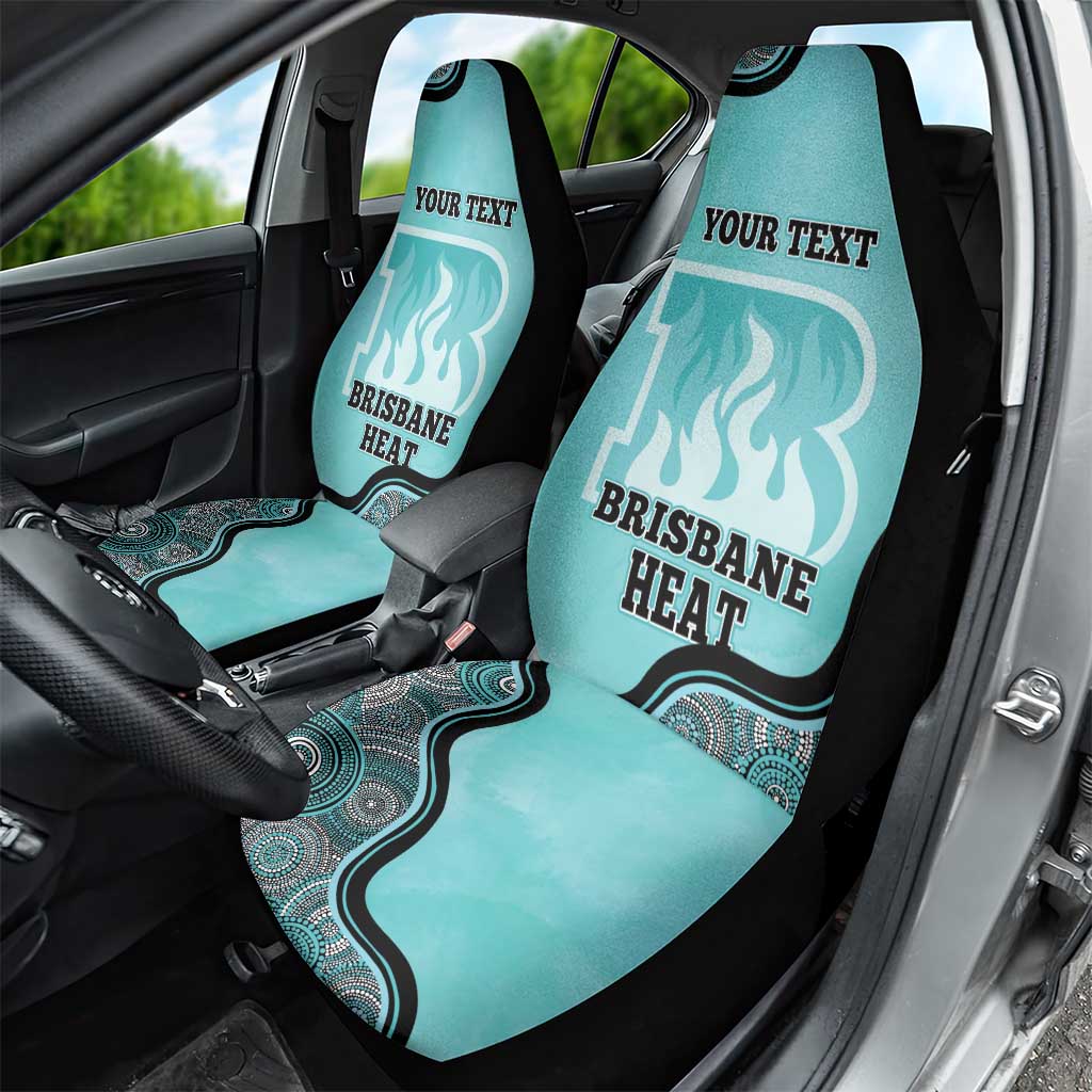 Custom Brisbane Heat Car Seat Cover Indigenous Art - Grunge Style