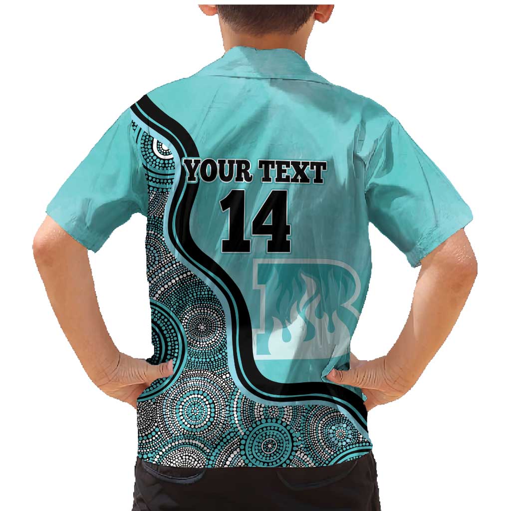 Custom Brisbane Heat Family Matching Mermaid Dress and Hawaiian Shirt Indigenous Art - Grunge Style