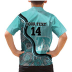Custom Brisbane Heat Family Matching Mermaid Dress and Hawaiian Shirt Indigenous Art - Grunge Style