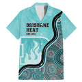 Custom Brisbane Heat Family Matching Mermaid Dress and Hawaiian Shirt Indigenous Art - Grunge Style
