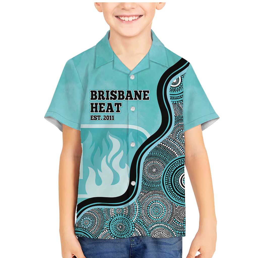 Custom Brisbane Heat Family Matching Mermaid Dress and Hawaiian Shirt Indigenous Art - Grunge Style
