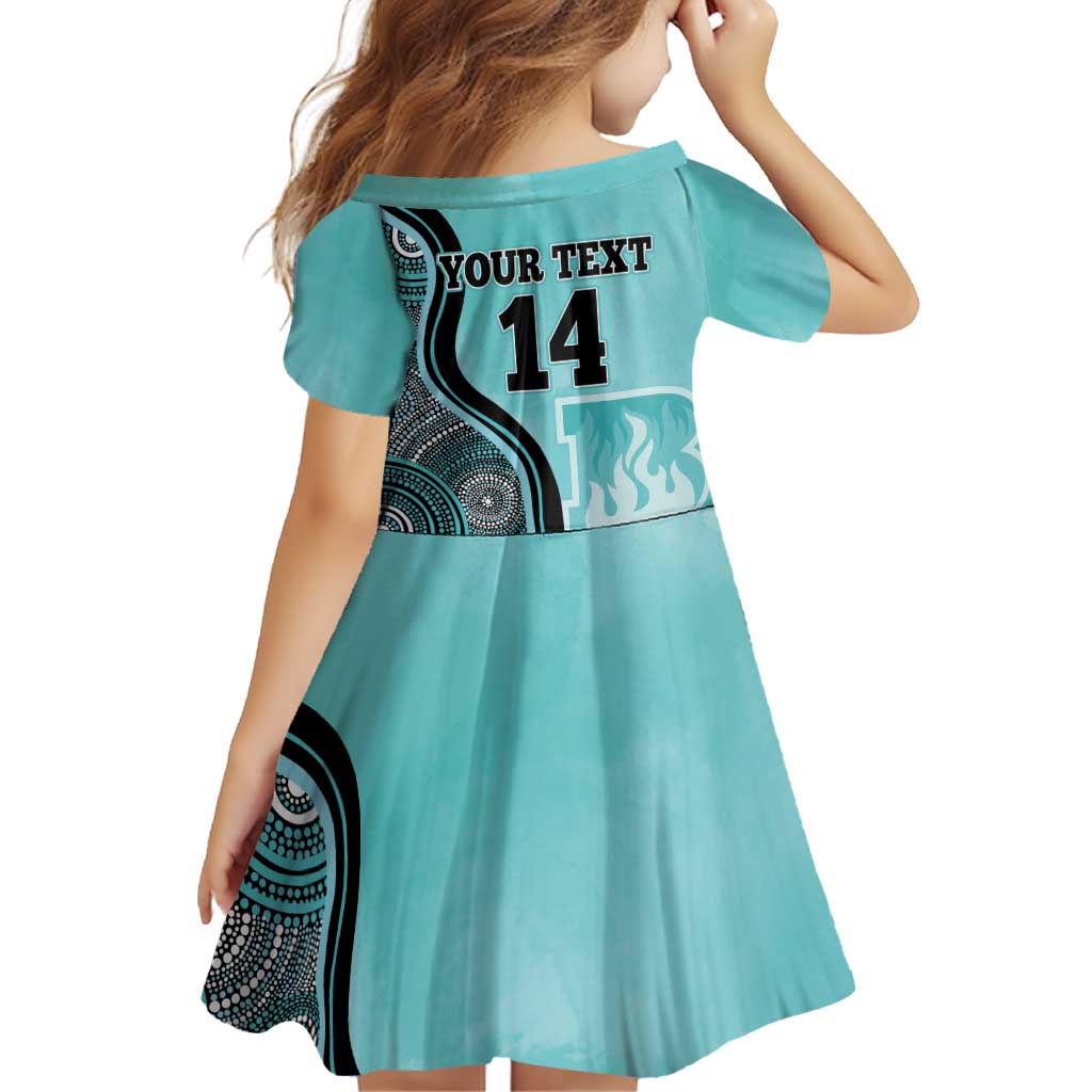 Custom Brisbane Heat Family Matching Off Shoulder Short Dress and Hawaiian Shirt Indigenous Art - Grunge Style