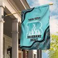 Custom Brisbane Heat Garden Flag Indigenous Art - Grunge Style