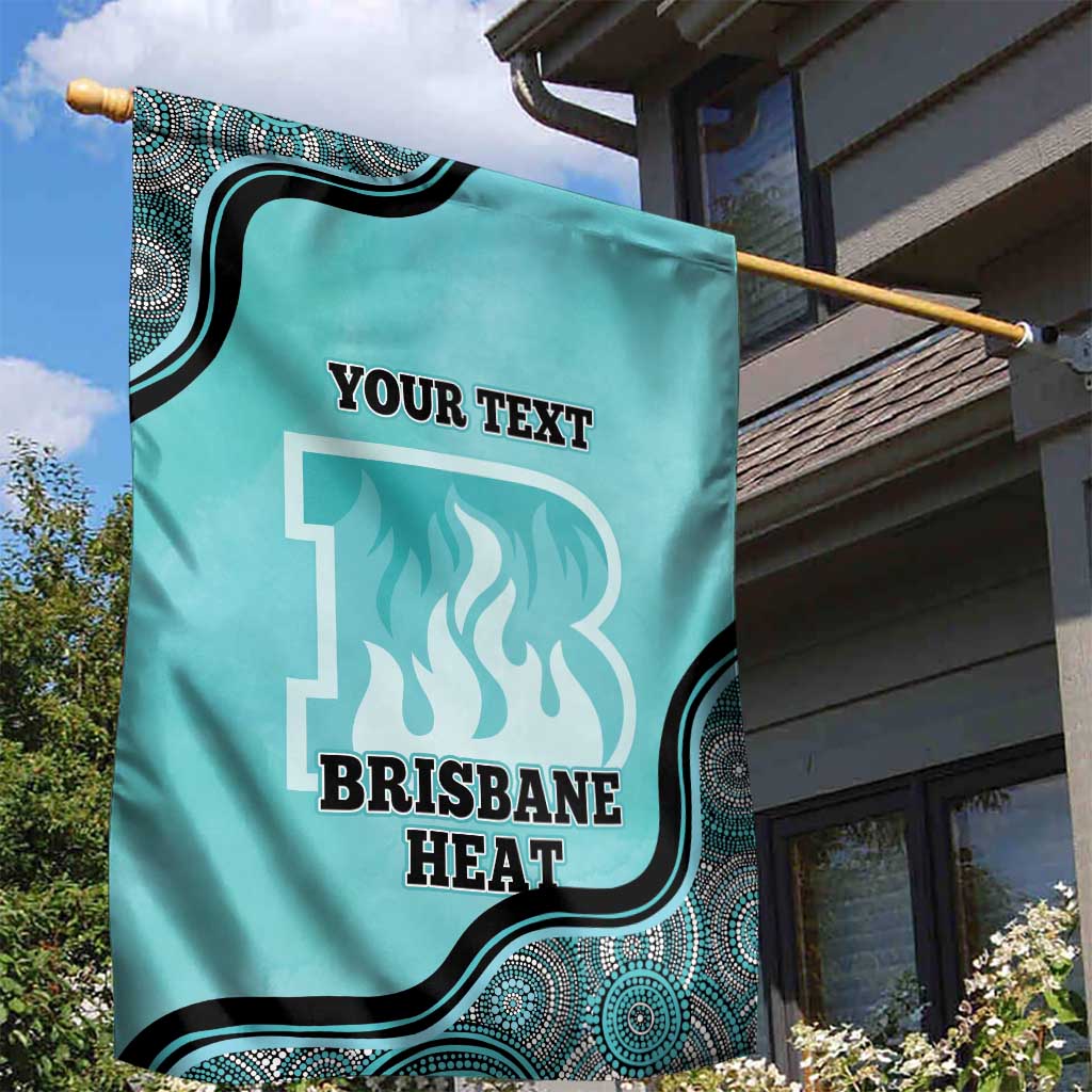 Custom Brisbane Heat Garden Flag Indigenous Art - Grunge Style