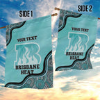 Custom Brisbane Heat Garden Flag Indigenous Art - Grunge Style