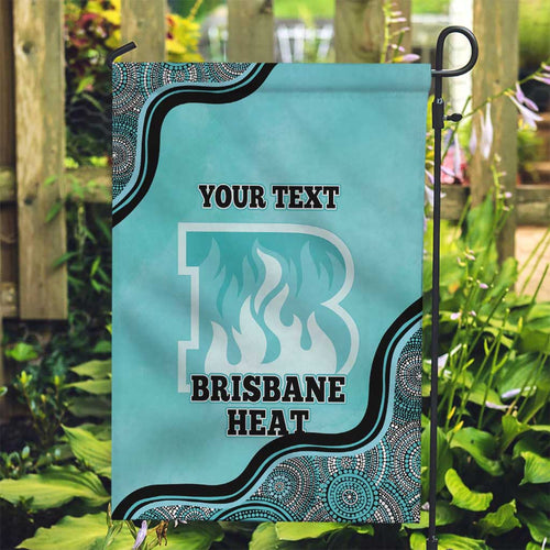 Custom Brisbane Heat Garden Flag Indigenous Art - Grunge Style