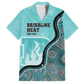 Custom Brisbane Heat Hawaiian Shirt Indigenous Art - Grunge Style