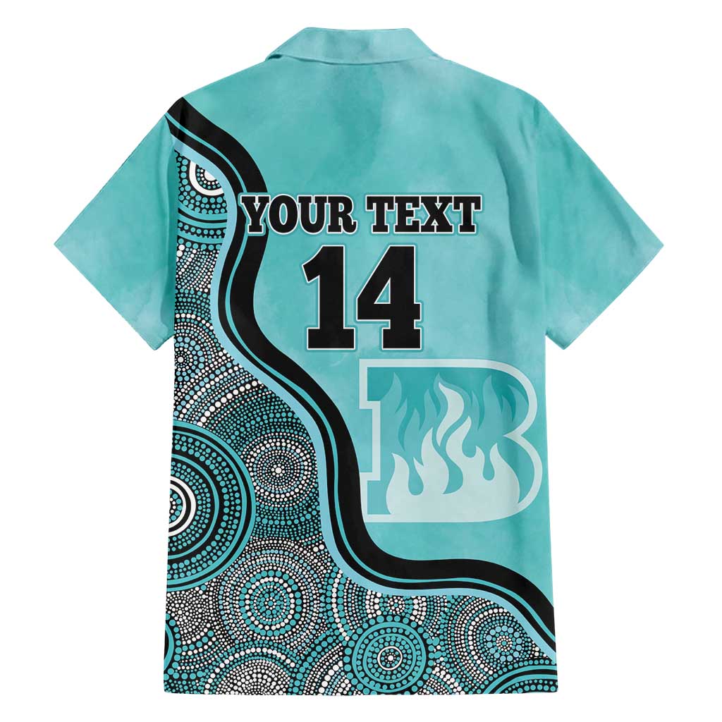 Custom Brisbane Heat Hawaiian Shirt Indigenous Art - Grunge Style