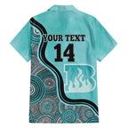 Custom Brisbane Heat Hawaiian Shirt Indigenous Art - Grunge Style