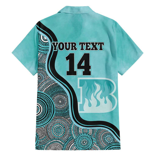Custom Brisbane Heat Hawaiian Shirt Indigenous Art - Grunge Style