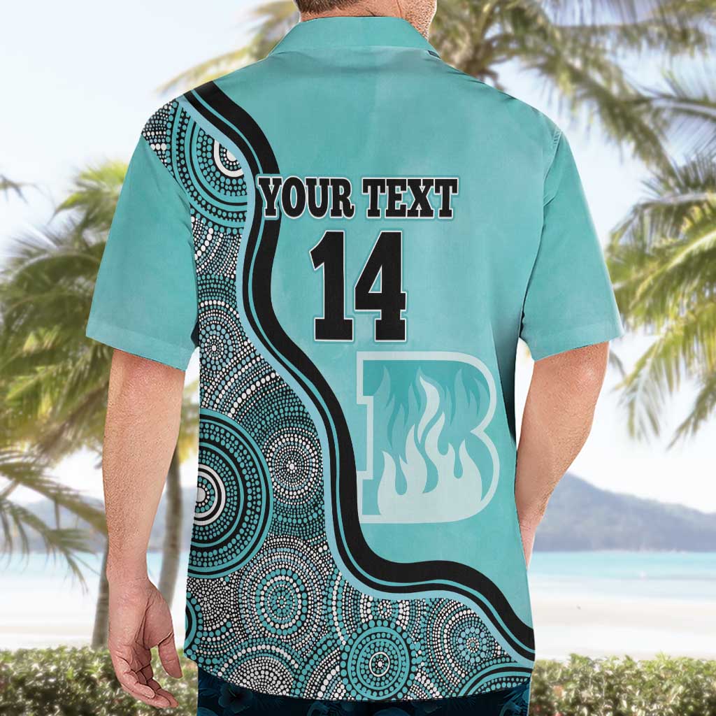 Custom Brisbane Heat Hawaiian Shirt Indigenous Art - Grunge Style