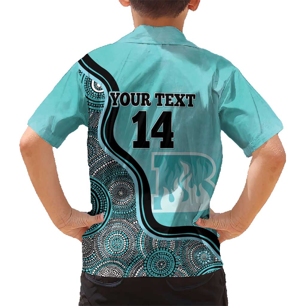 Custom Brisbane Heat Hawaiian Shirt Indigenous Art - Grunge Style
