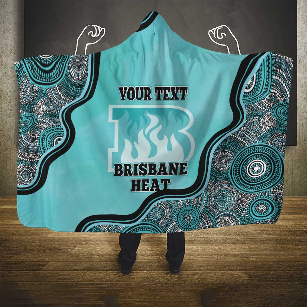 Custom Brisbane Heat Hooded Blanket Indigenous Art - Grunge Style