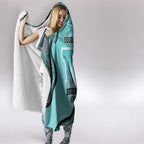 Custom Brisbane Heat Hooded Blanket Indigenous Art - Grunge Style