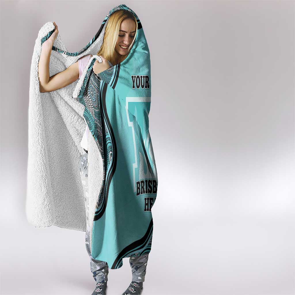 Custom Brisbane Heat Hooded Blanket Indigenous Art - Grunge Style