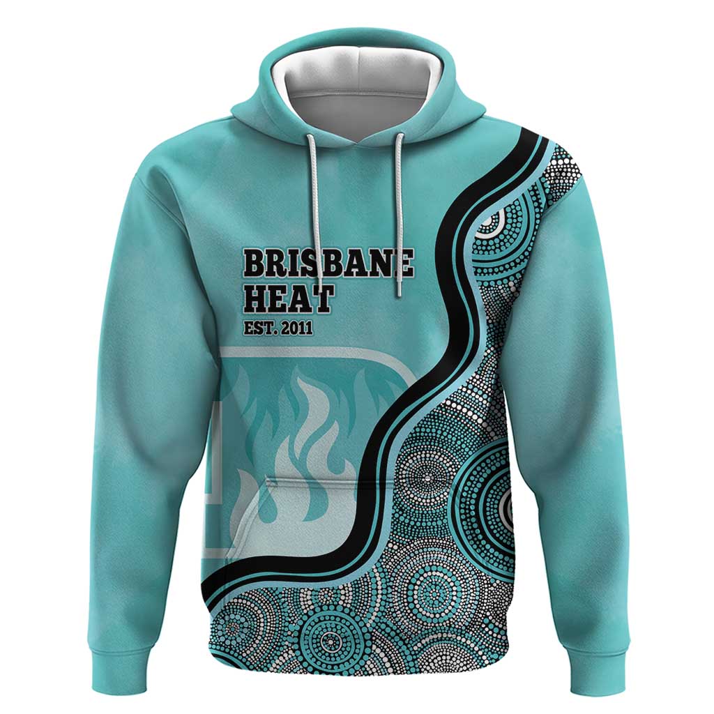 Custom Brisbane Heat Hoodie Indigenous Art - Grunge Style