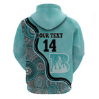 Custom Brisbane Heat Hoodie Indigenous Art - Grunge Style