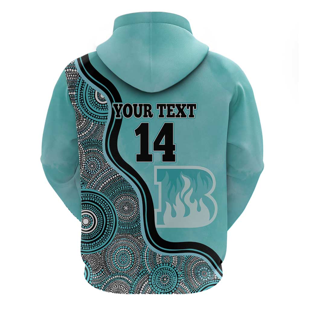 Custom Brisbane Heat Hoodie Indigenous Art - Grunge Style