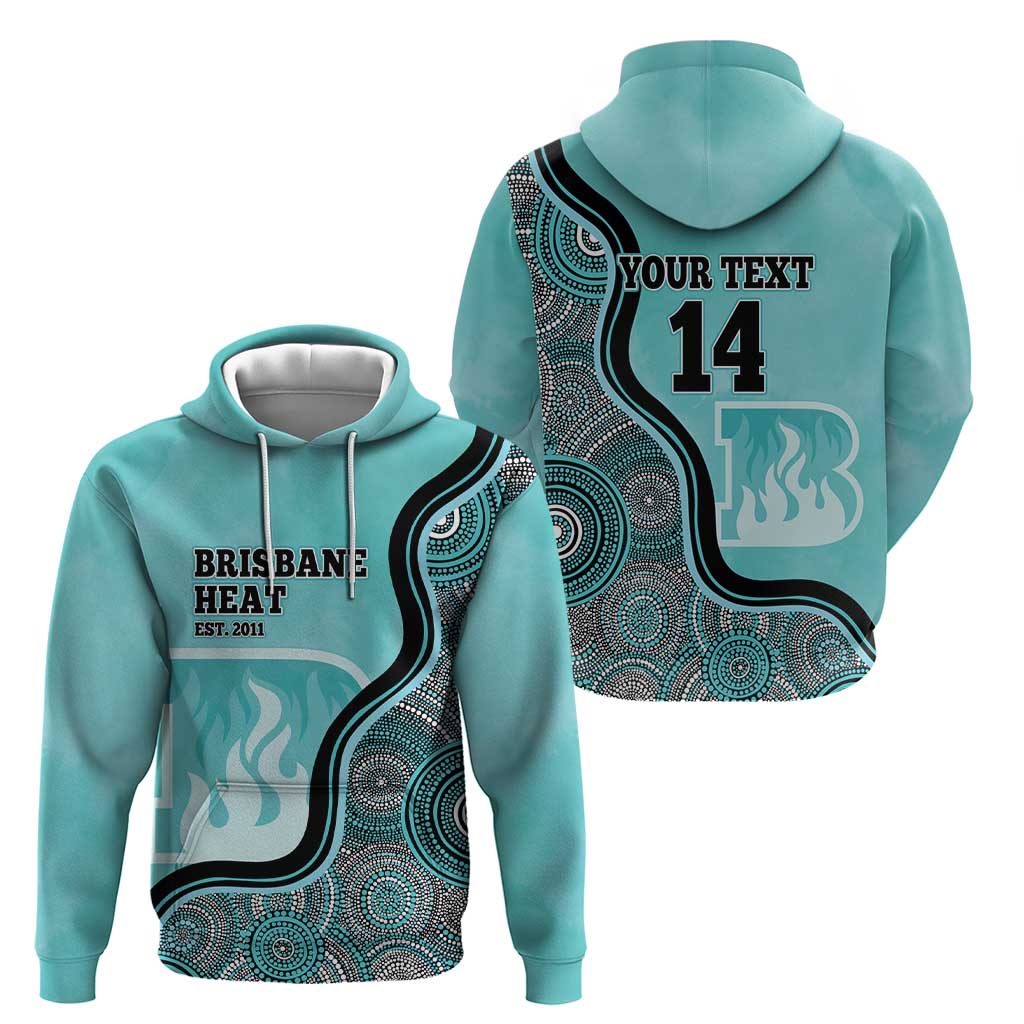 Custom Brisbane Heat Hoodie Indigenous Art - Grunge Style
