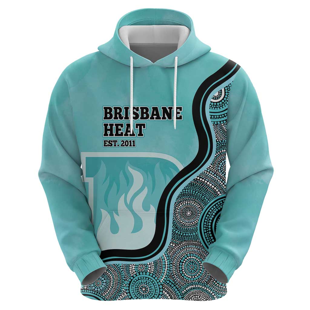 Custom Brisbane Heat Hoodie Indigenous Art - Grunge Style