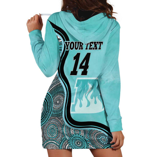 Custom Brisbane Heat Hoodie Dress Indigenous Art - Grunge Style