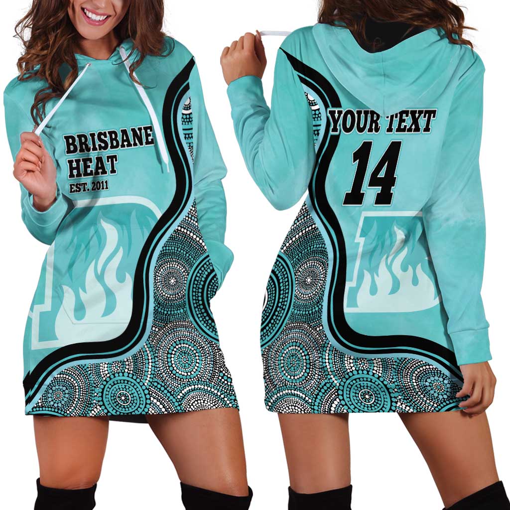 Custom Brisbane Heat Hoodie Dress Indigenous Art - Grunge Style