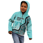 Custom Brisbane Heat Kid Hoodie Indigenous Art - Grunge Style