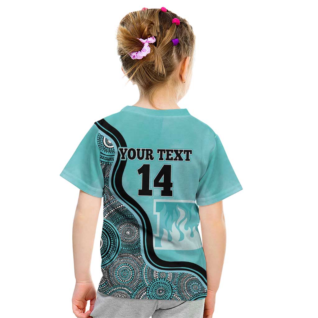 Custom Brisbane Heat Kid T Shirt Indigenous Art - Grunge Style