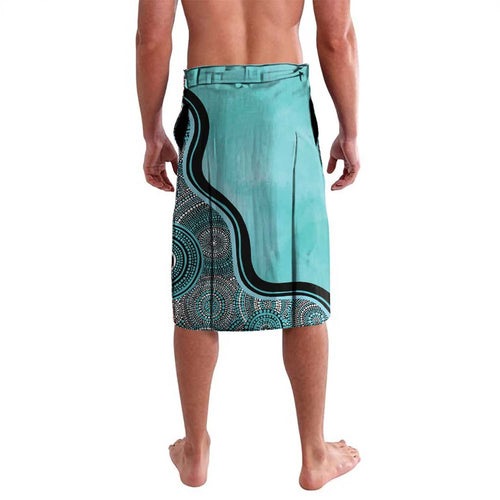 Custom Brisbane Heat Lavalava Indigenous Art - Grunge Style