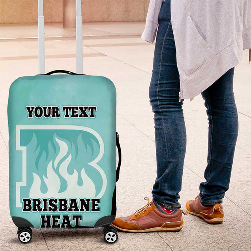 Custom Brisbane Heat Luggage Cover Indigenous Art - Grunge Style