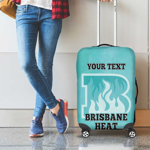 Custom Brisbane Heat Luggage Cover Indigenous Art - Grunge Style